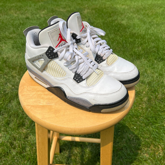 Air Jordan 4 Retro White Cement 2012 Men's Shoes - Size 9.5