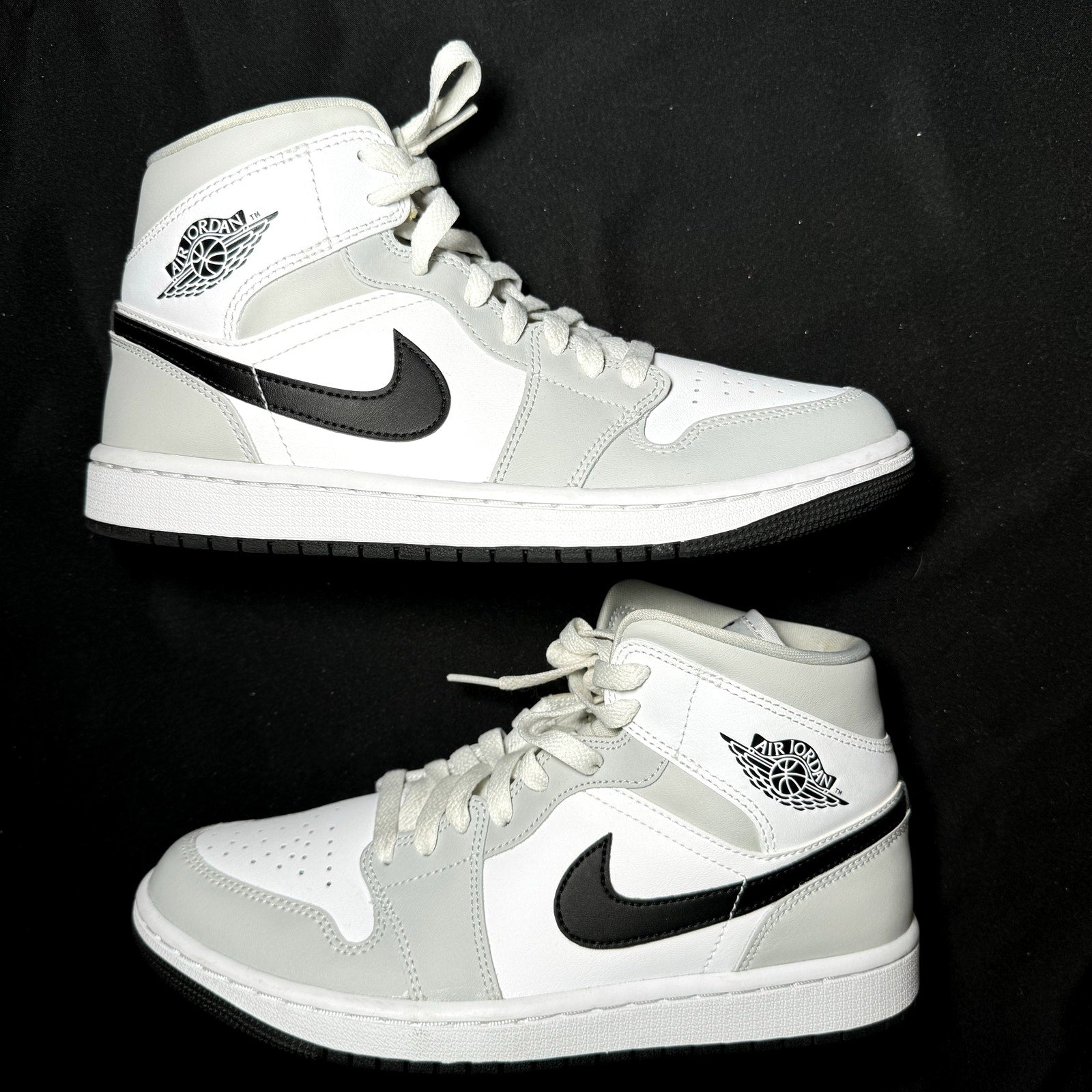 Air Jordan 1 Mid Grey Fog Women's Shoes - Size 9