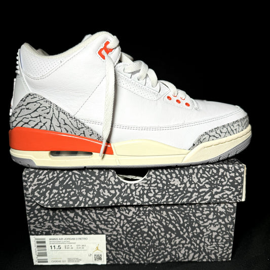 Air Jordan 3 Retro Georgia Peach Women's Shoes - Size 11.5