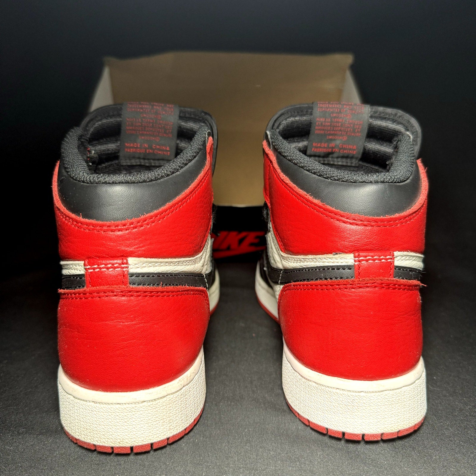 Air Jordan 1 OG BG Bred Toe 2018 Kids Shoes - Size 6