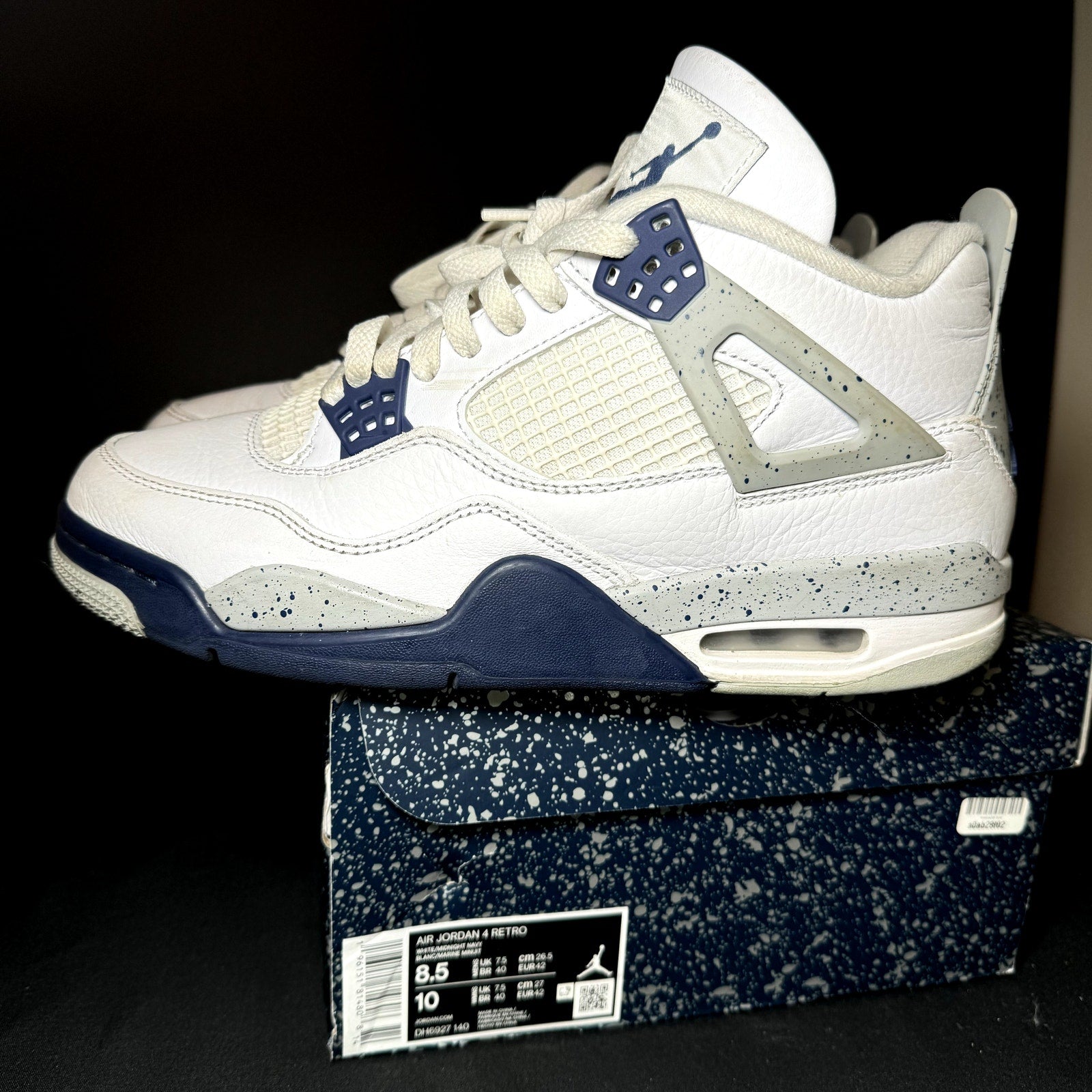 Air Jordan 4 Retro Midnight Navy Men's Shoes - Size 8.5