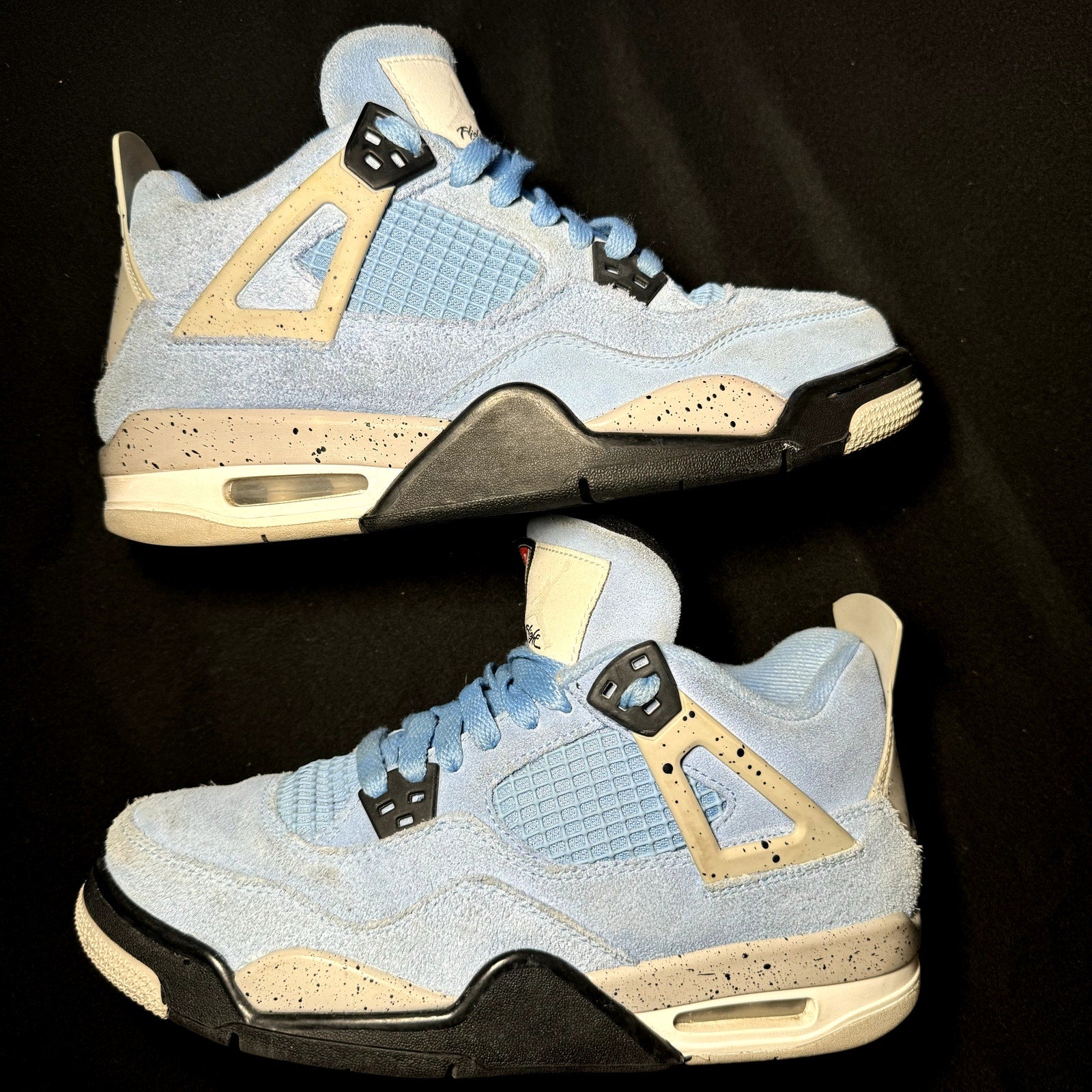 Air Jordan 4 Retro GS University Blue Kids Shoes - Size 6.5