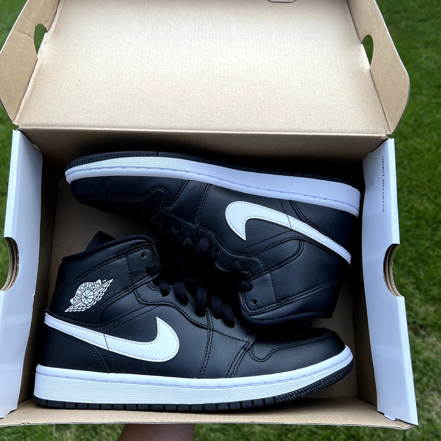 Wmns Air Jordan 1 Mid Black White Women's Shoes - Size 9