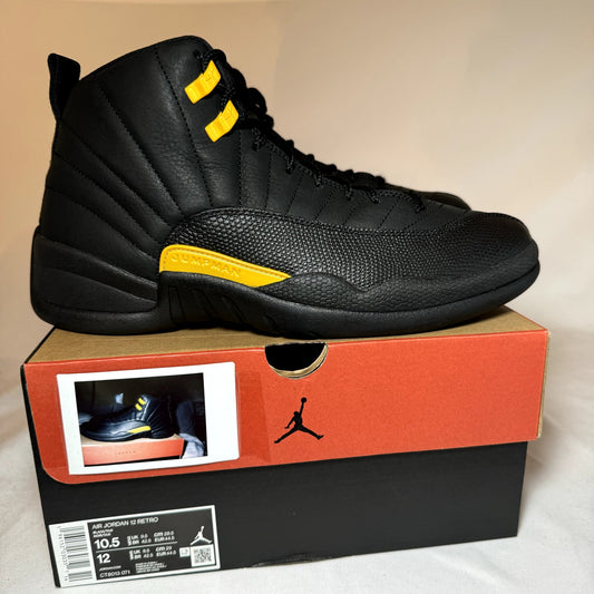 Air Jordan 12 Retro Black Taxi Men's Shoes - Size 10.5