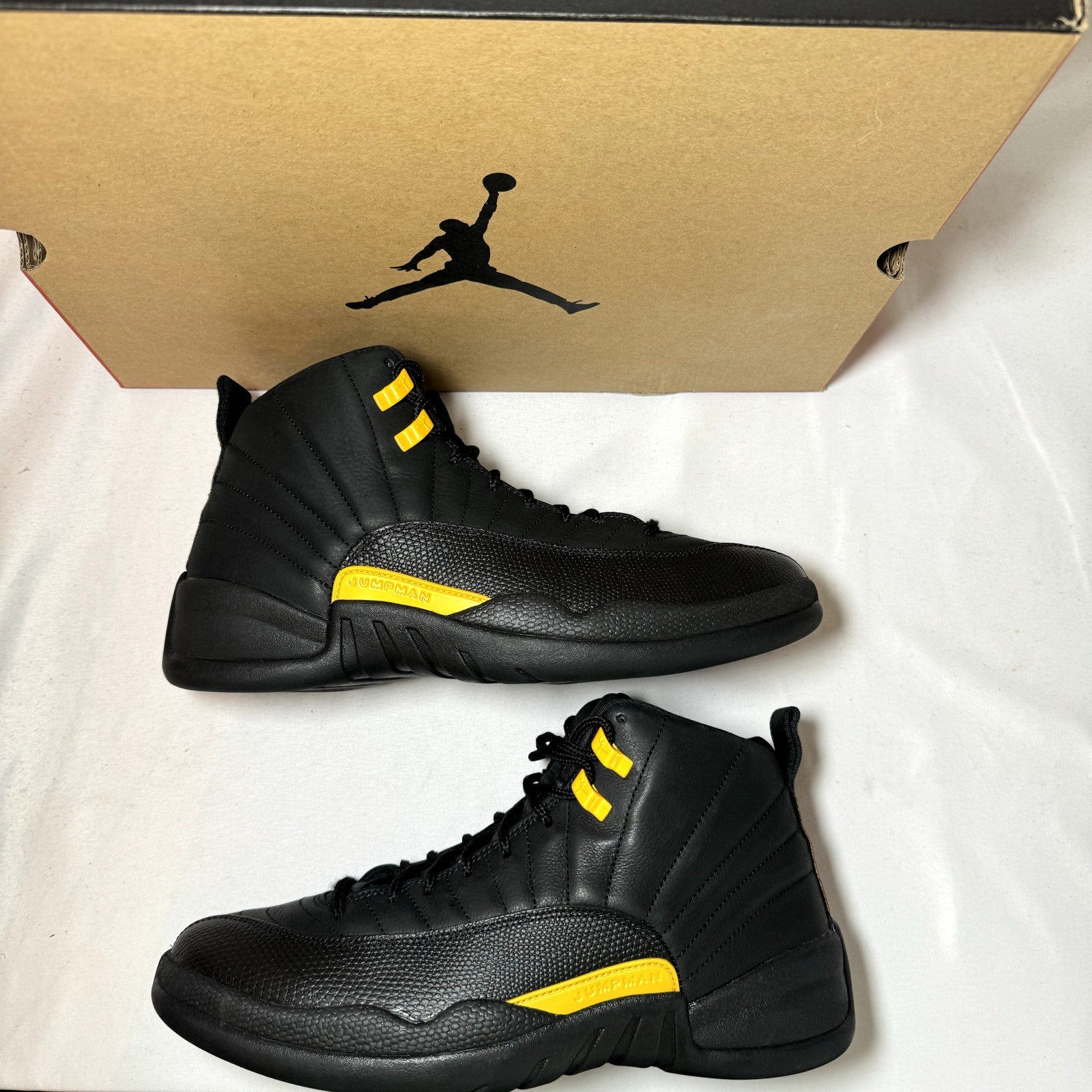 Air Jordan 12 Retro Black Taxi Men's Shoes - Size 10.5