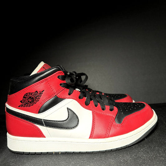 Air Jordan 1 Mid Chicago Black Toe Men's Shoes - Size 8