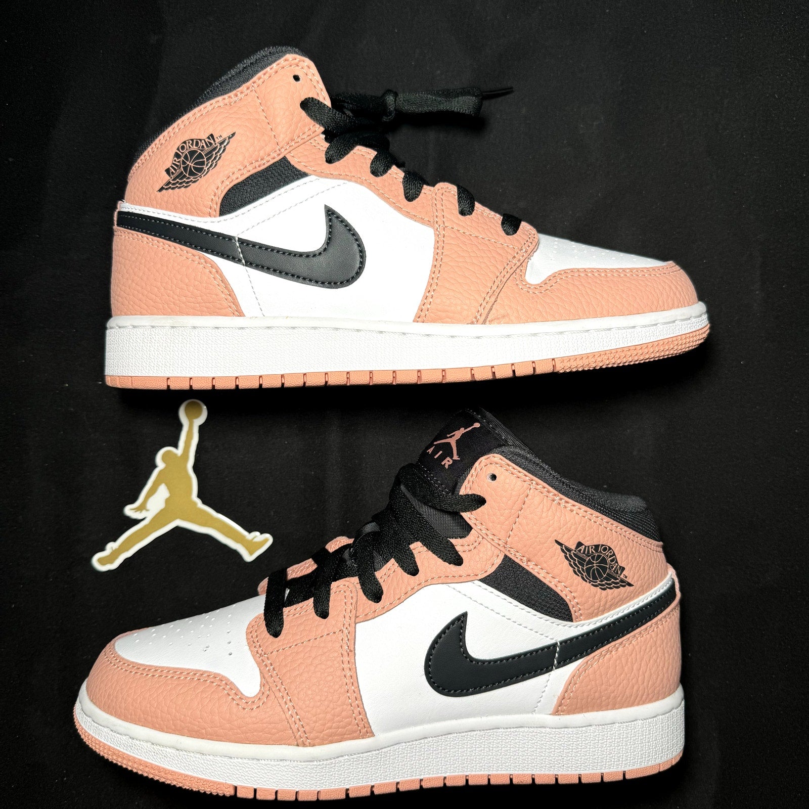 Air Jordan 1 Mid GS Pink Quartz 2020 Kids Shoes - Size 6