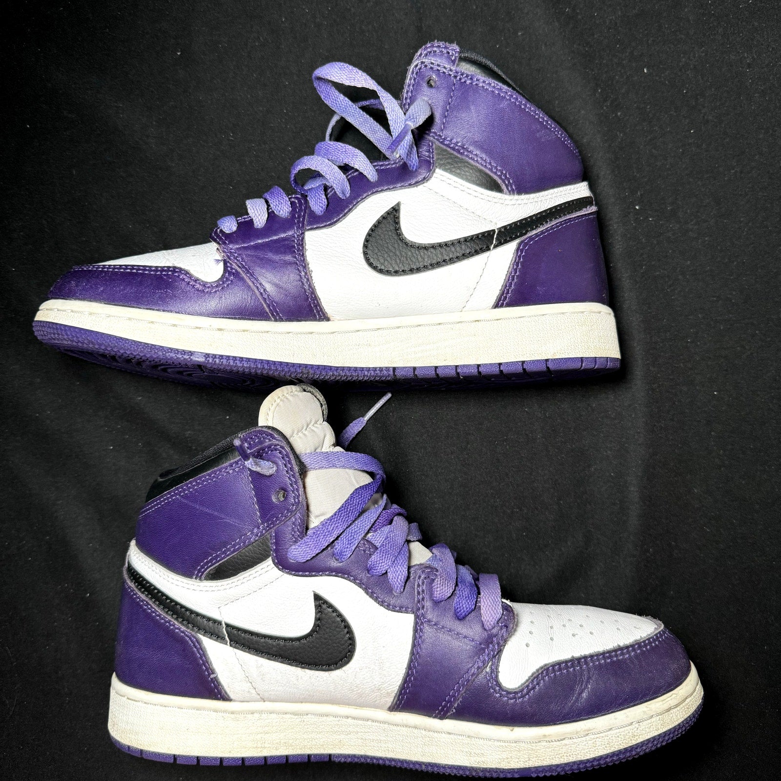 Air Jordan 1 Retro High OG GS Court Purple 2.0 Kids Shoes - Size 6.5