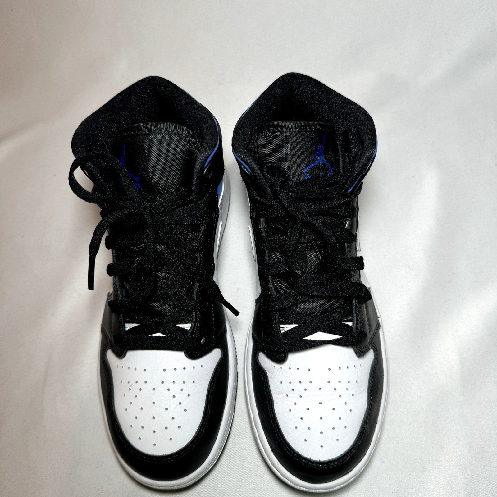 Air Jordan 1 Mid GS Racer Blue Kids Shoes - Size 5