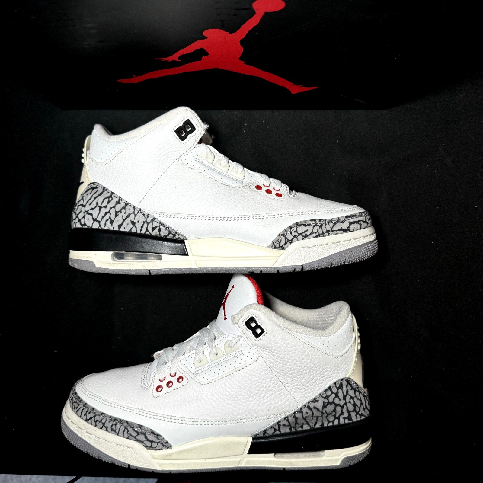 Air Jordan 3 Retro GS White Cement Reimagined Kids Shoes - Size 6