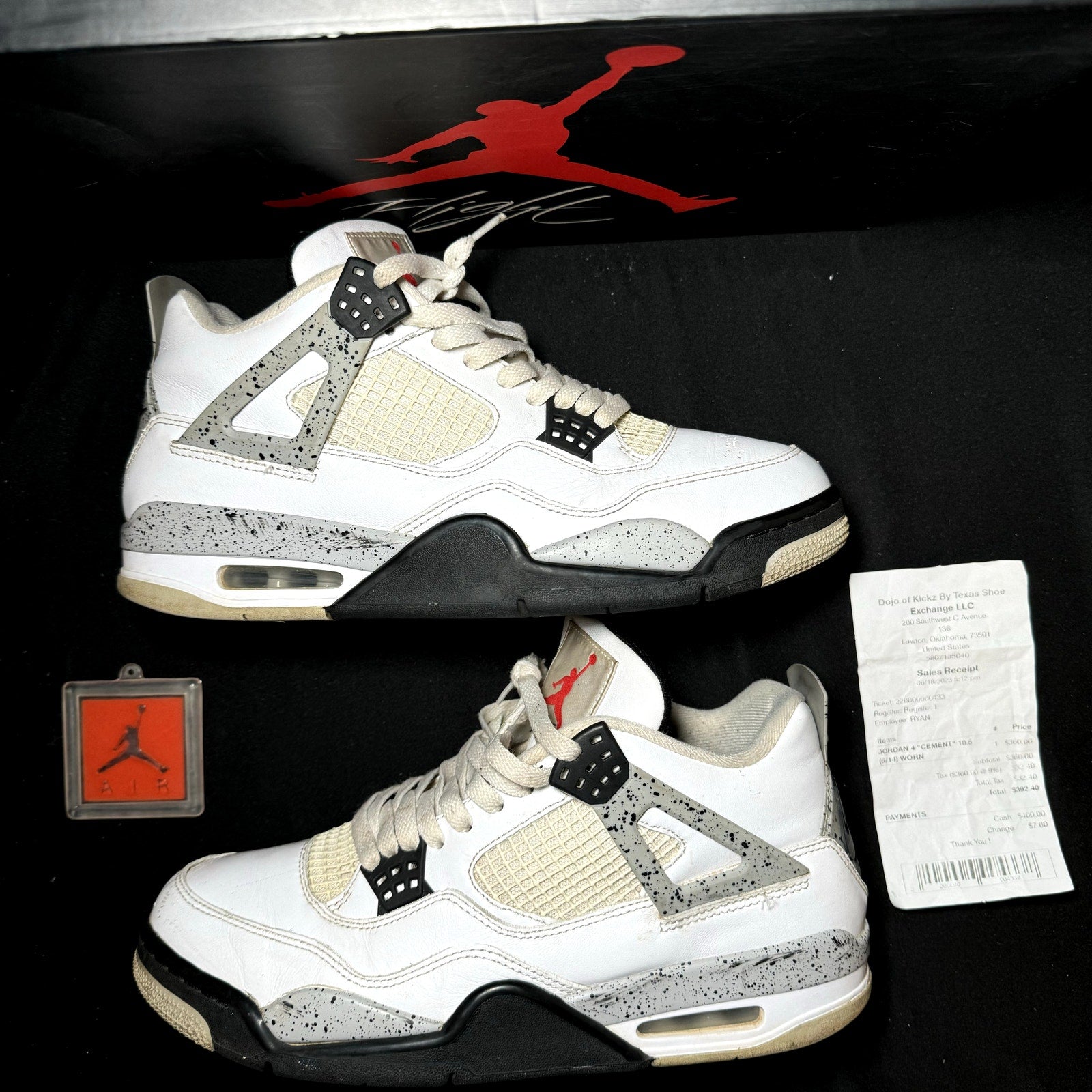 Air Jordan 4 Retro OG White Cement 2016 Men's Shoes - Size 10.5