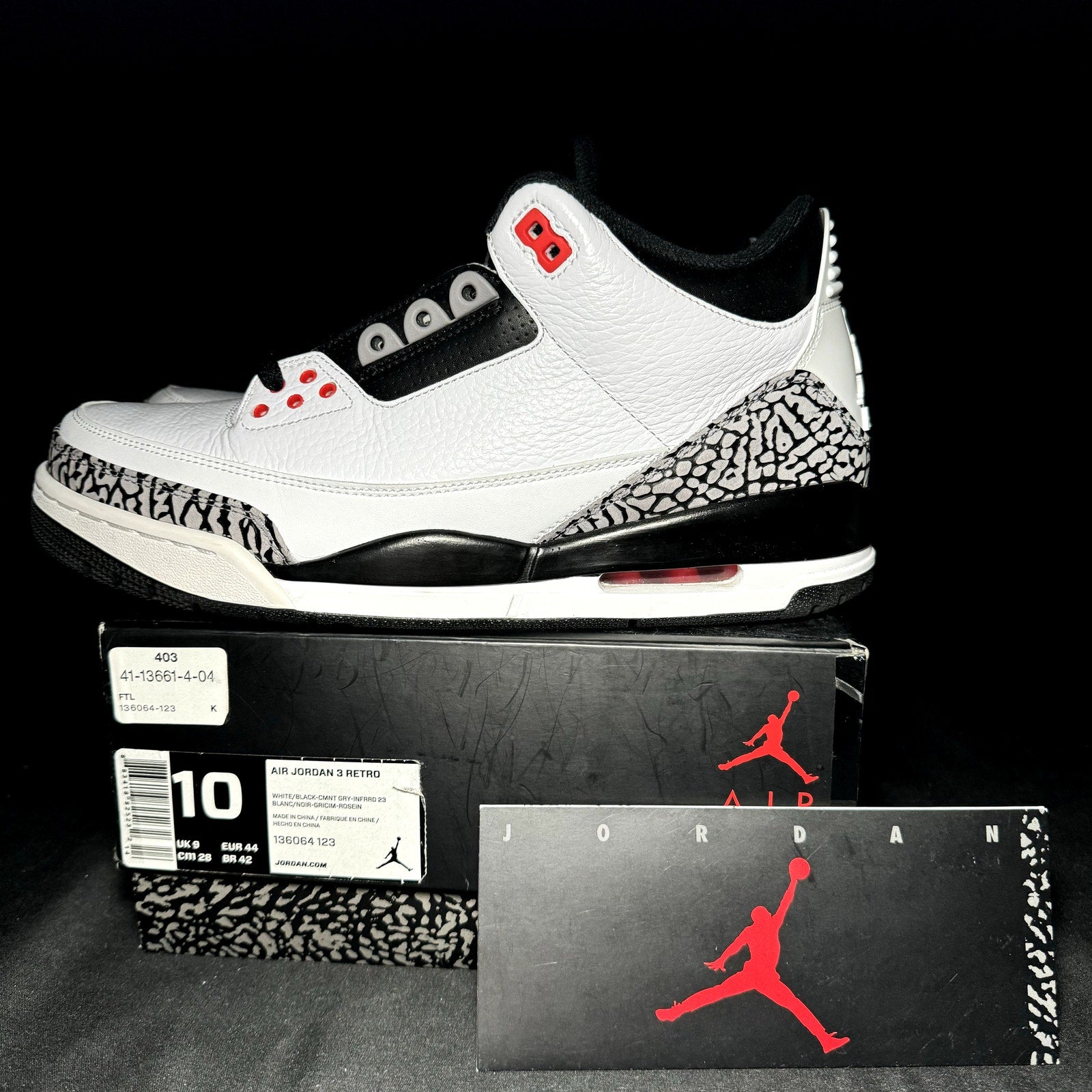 Air Jordan 3 Retro Infrared 23 2014 Men's Shoes  - Size 10