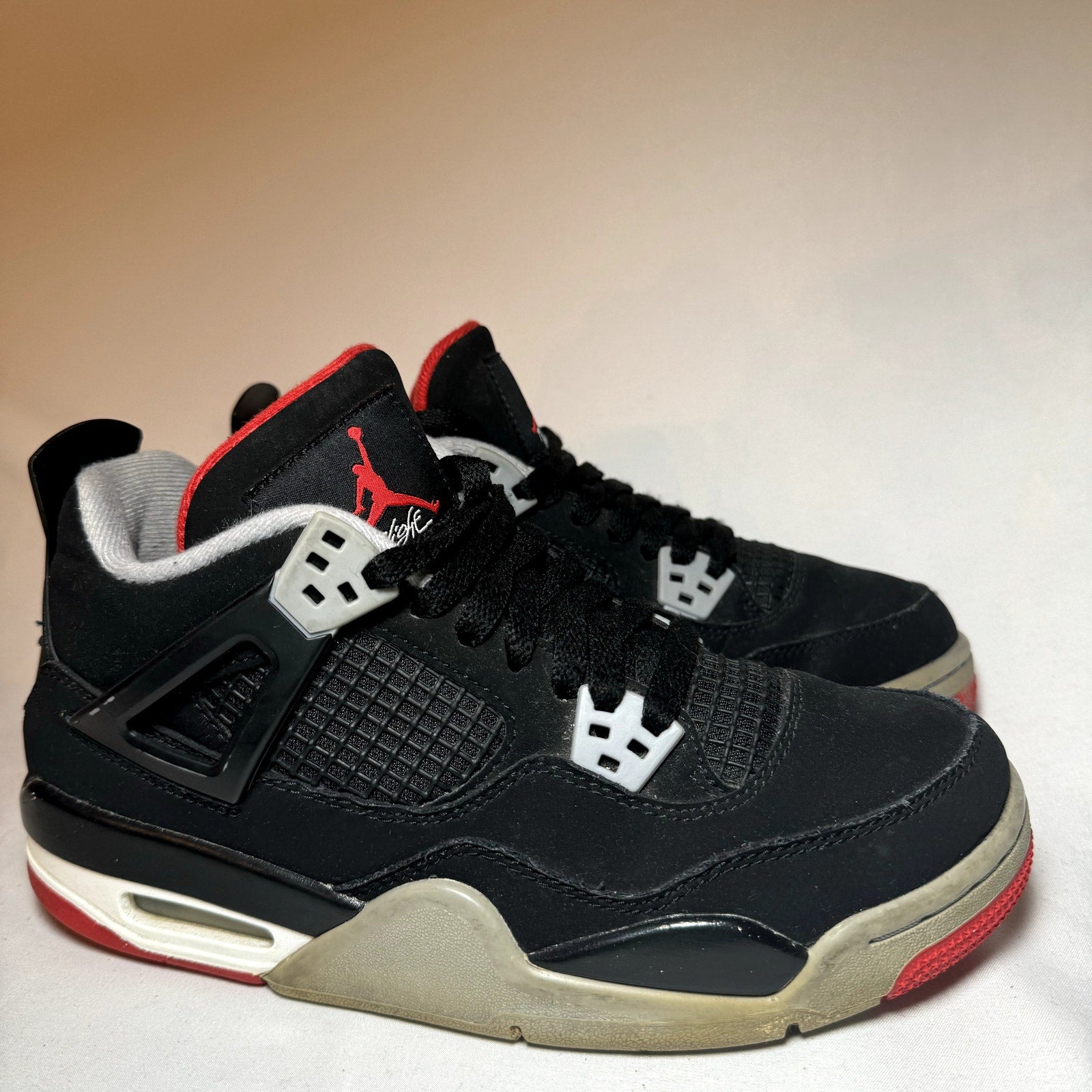 Air Jordan 4 Retro OG GS Bred 2019 Kids Shoes - Size 6