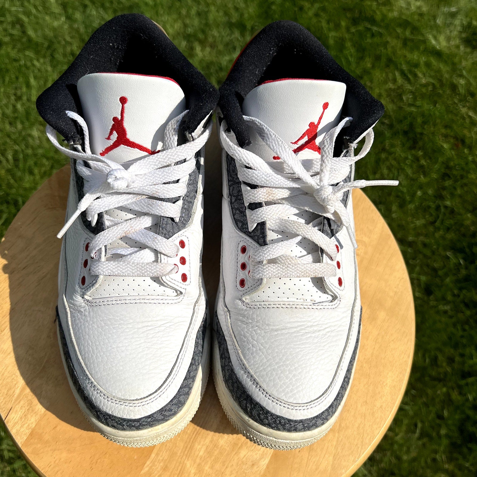 Air Jordan 3 Retro Denim SE Fire Red Men's Shoes - Size 8