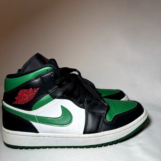 Air Jordan 1 Mid Pine Green Men's Shoes - Size 9