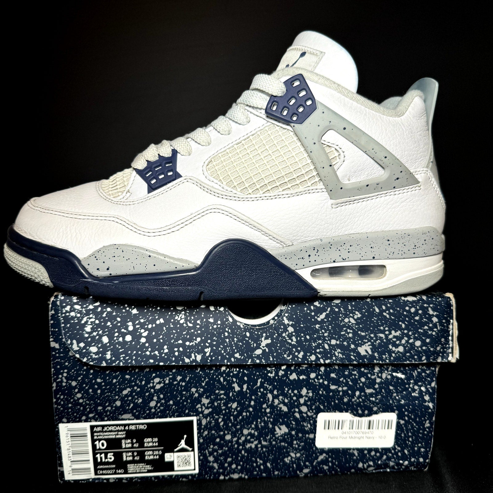 Air Jordan 4 Retro Midnight Navy Men's Shoes - Size 10