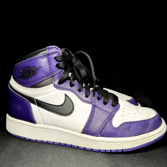 Air Jordan 1 Retro High OG GS Court Purple 2.0 Kids Shoes - Size 4.5