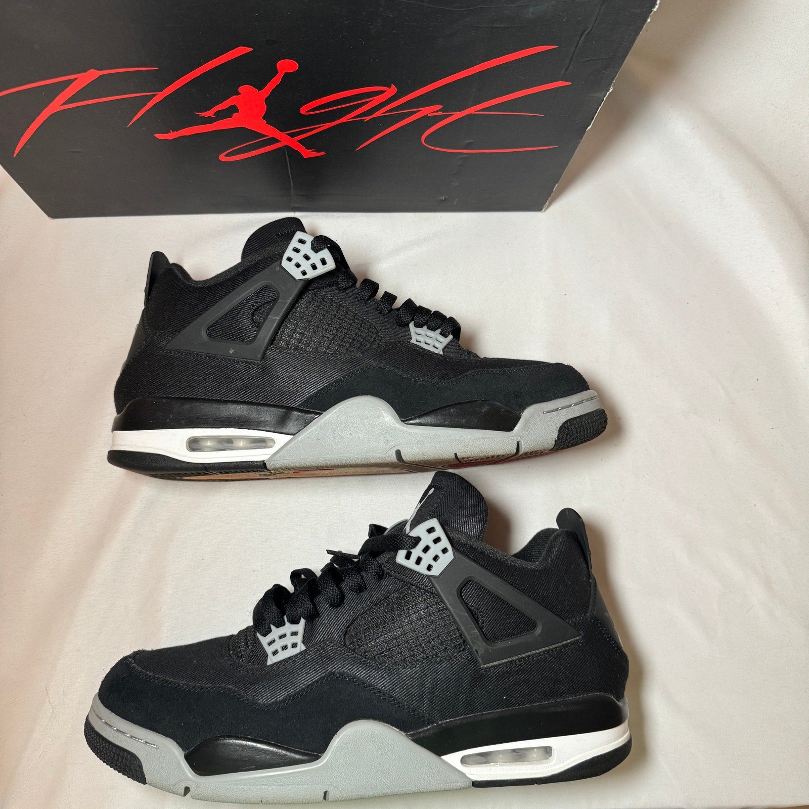 Air Jordan 4 Retro SE Black Canvas Men's Shoes - Size 12