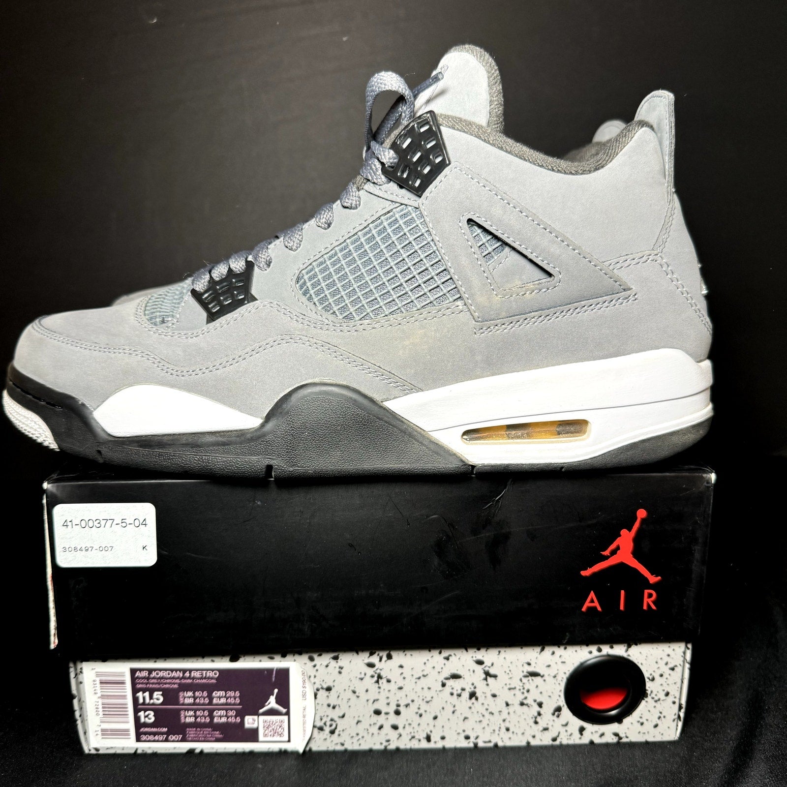 Air Jordan 4 Retro Cool Grey 2019 Men's Shoes - Size 11.5