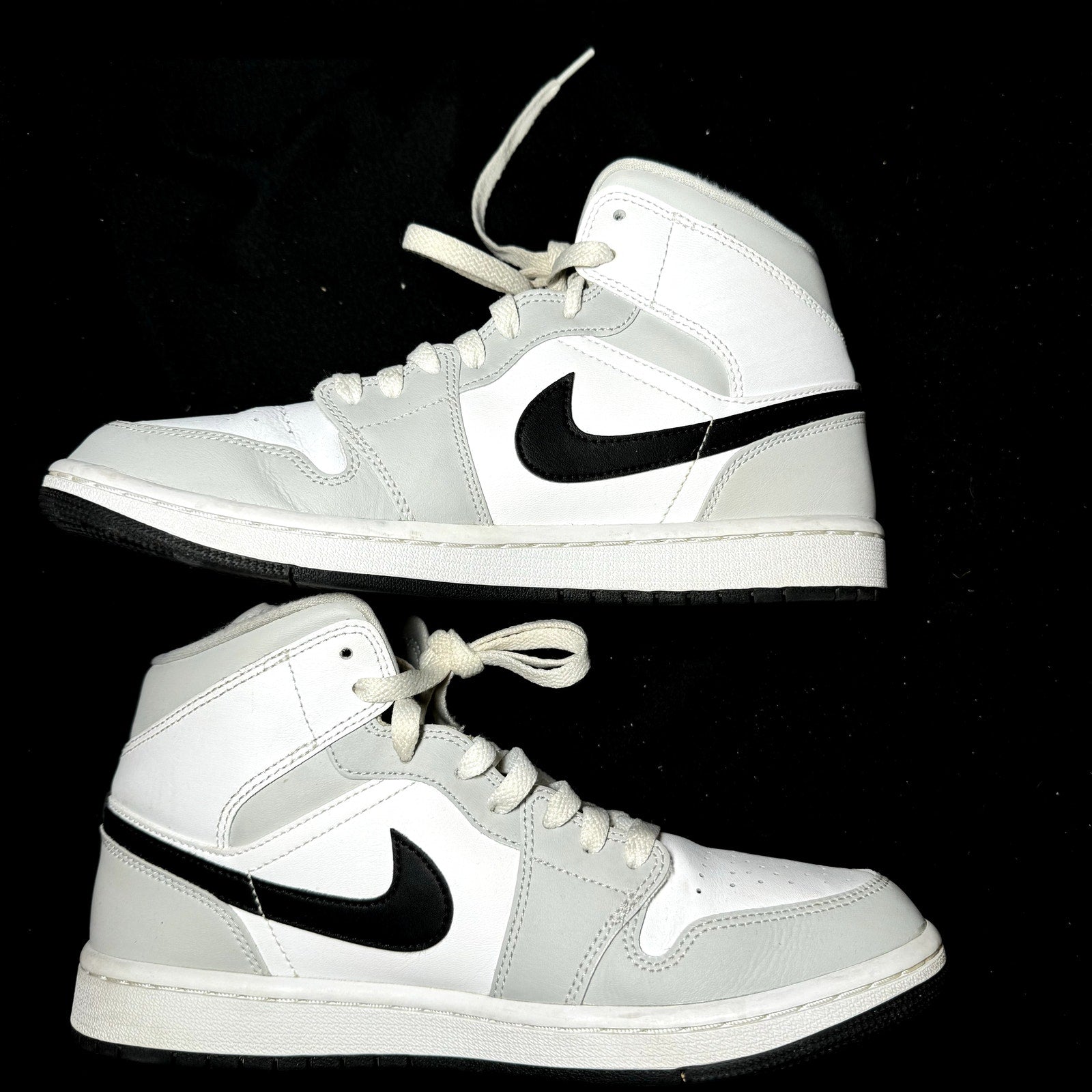 Air Jordan 1 Mid Grey Fog Women's Shoes - Size 9.5