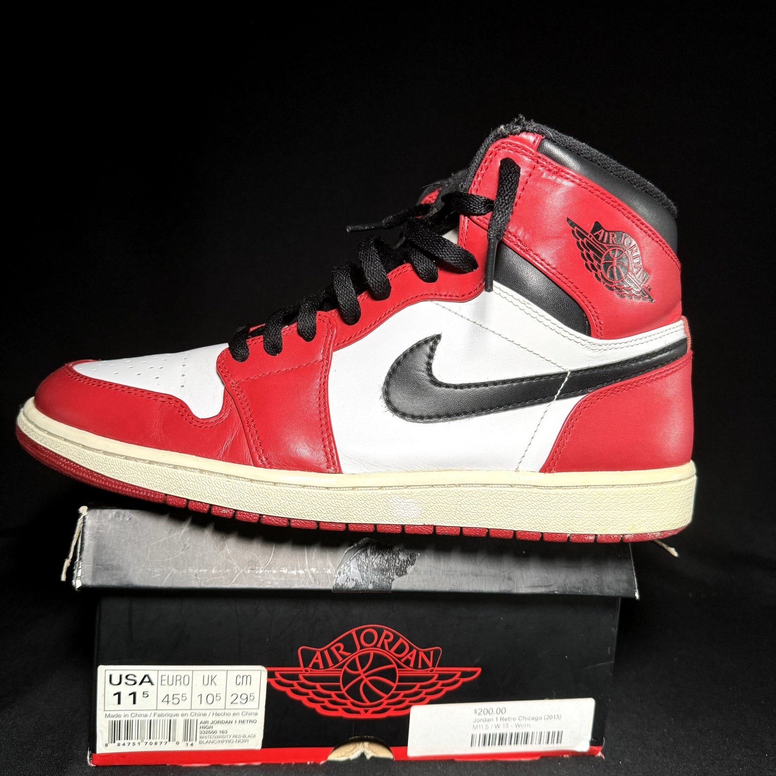 Air Jordan 1 Retro High Chicago 2013 Men's Shoes  - Size 11.5