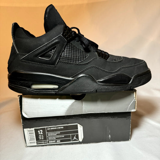 Air Jordan 4 Retro Black Cat 2006 Men's Shoes - Size 12