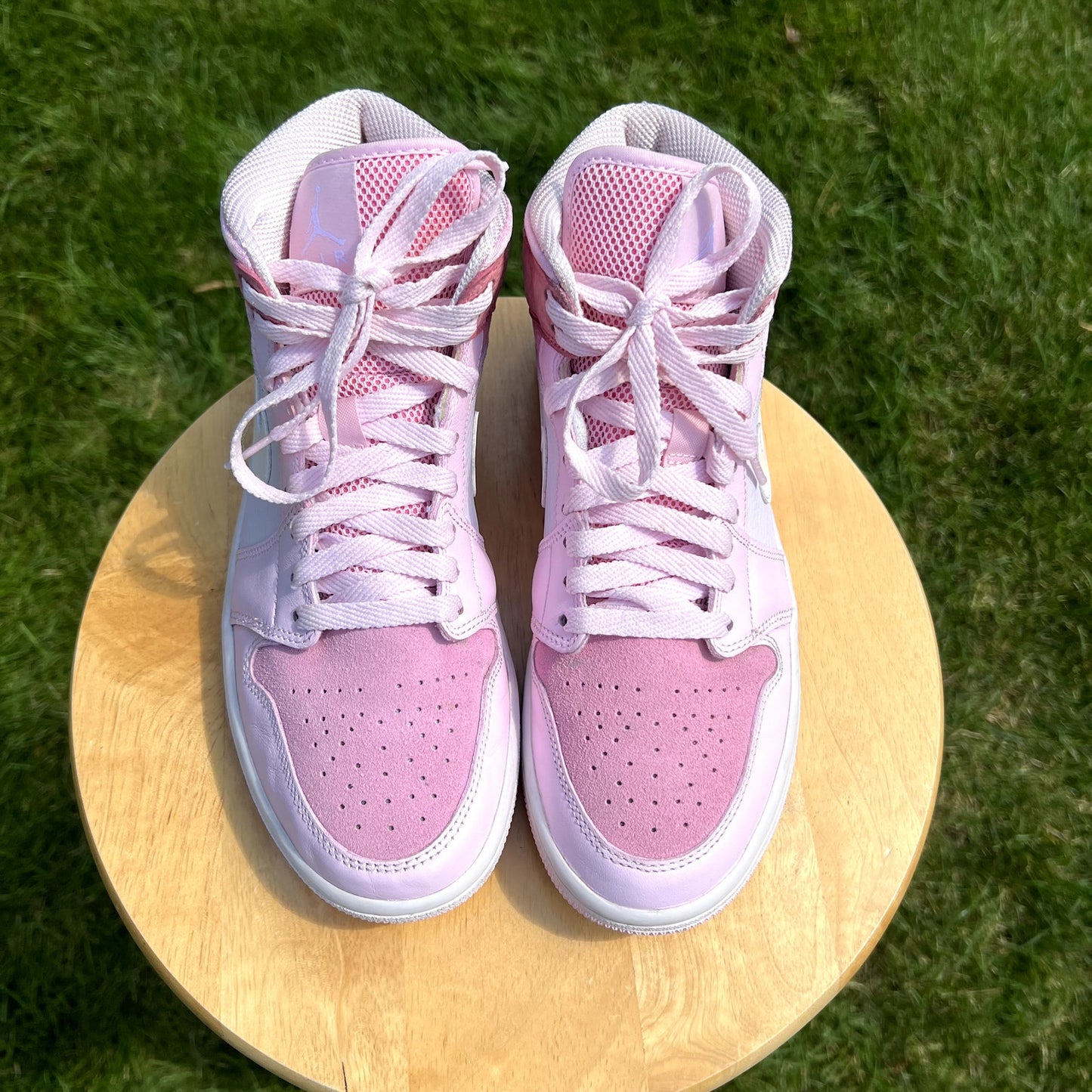 Wmns Air Jordan 1 Mid Digital Pink Women's Shoes - Size 8.5