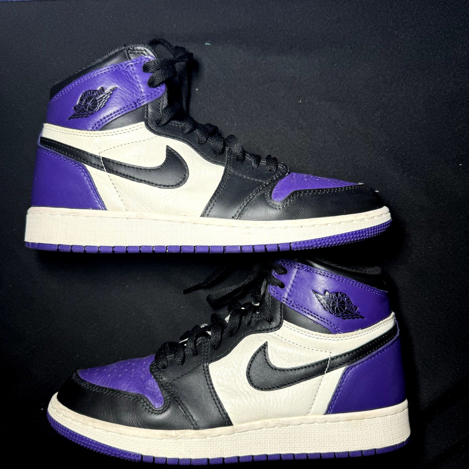 Air Jordan 1 Retro High OG GS Court Purple Kids Shoes - Size 6.5