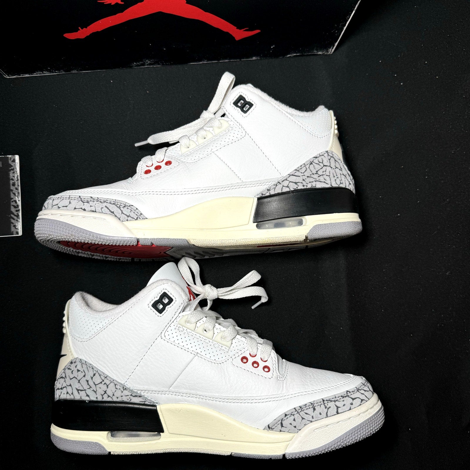 Air Jordan 3 Retro White Cement Reimagined Kids Shoes - Size 6