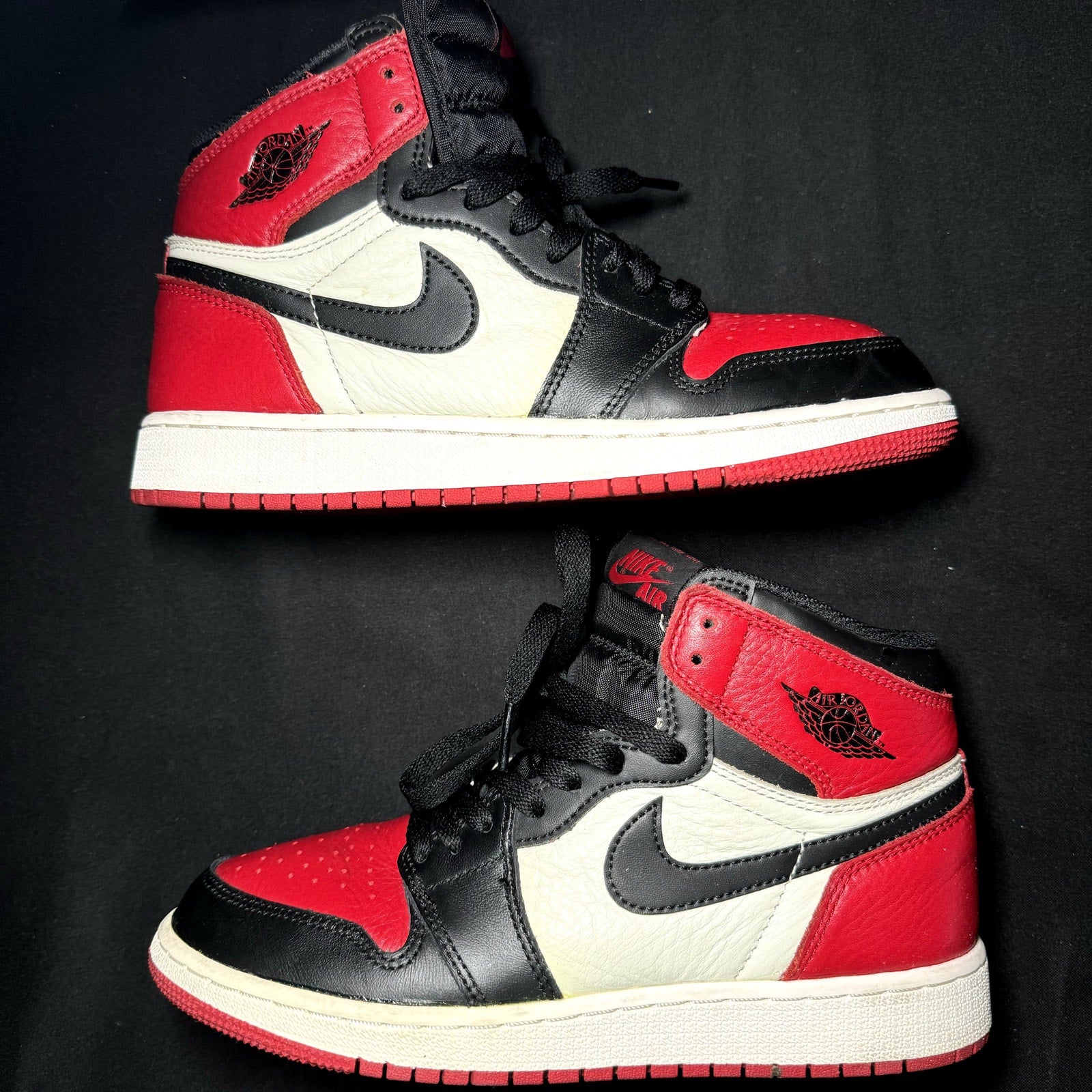 Air Jordan 1 OG BG Bred Toe 2018 Kids Shoes - Size 6