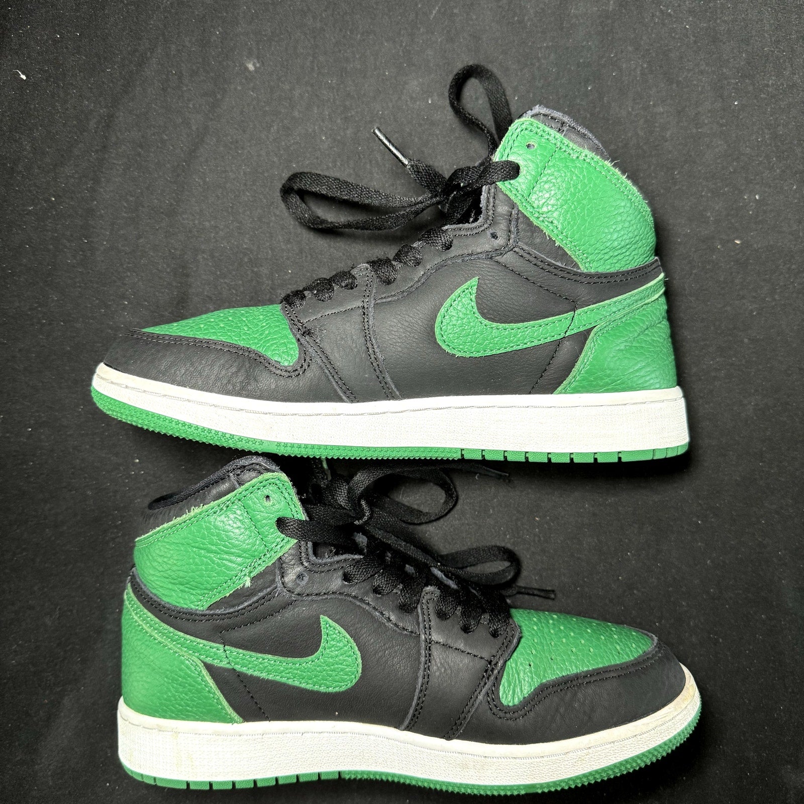 Air Jordan 1 Retro High OG GS Pine Green 2.0 2020 Kids Shoes  - Size 5.5