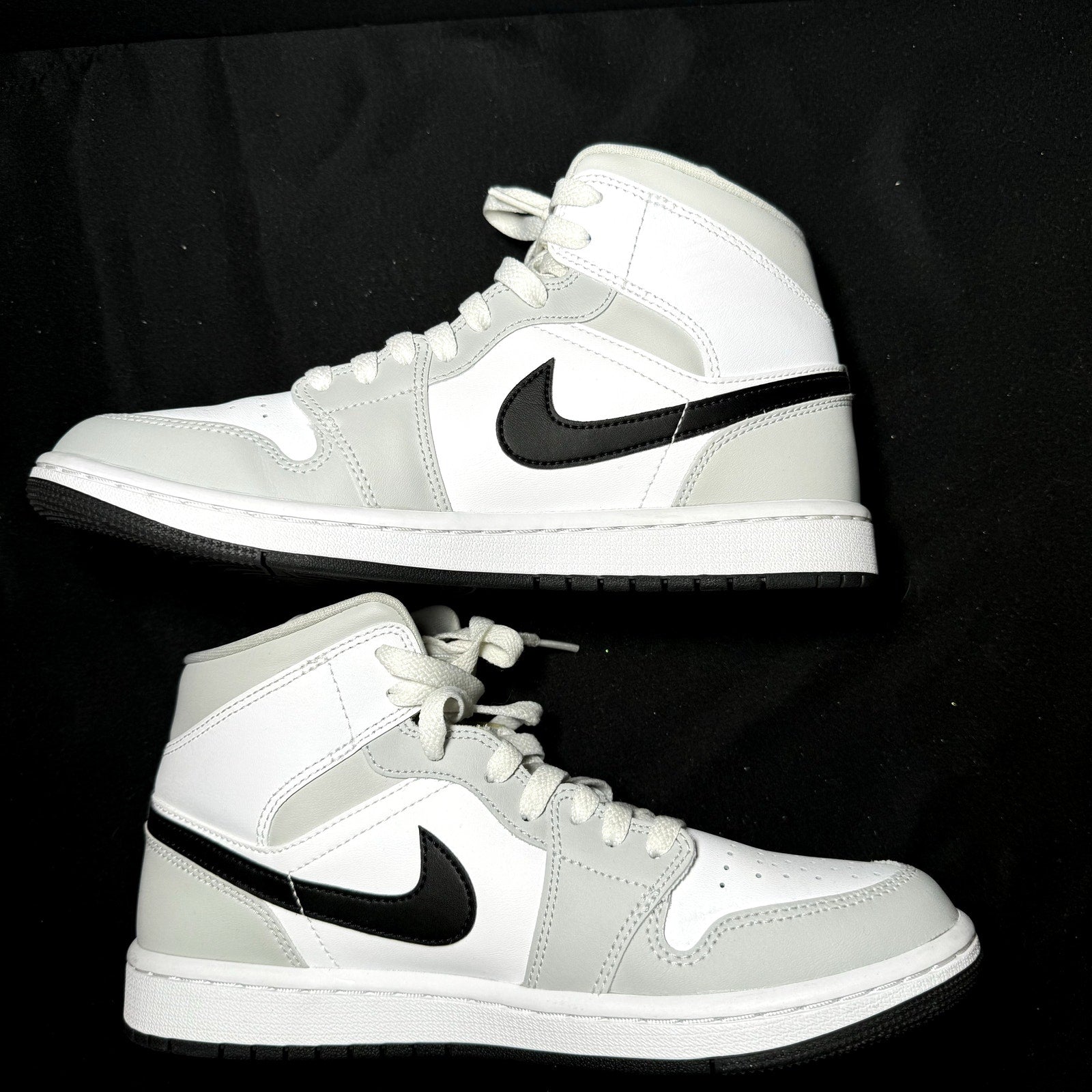 Air Jordan 1 Mid Grey Fog Women's Shoes - Size 9