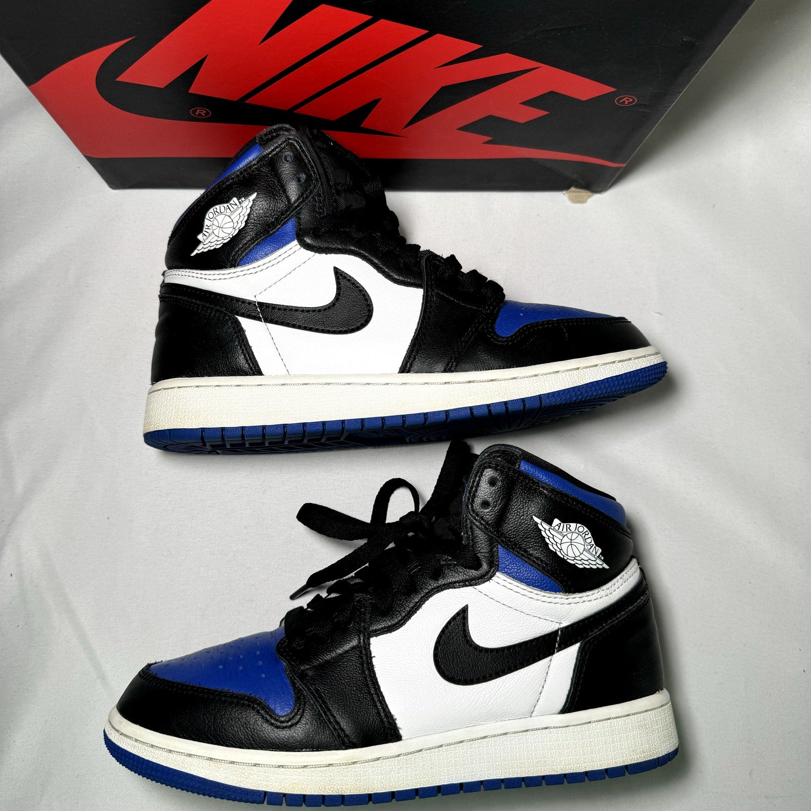 Air Jordan 1 Retro High OG GS Royal Toe 2020 Kids Shoes  - Size 4.5