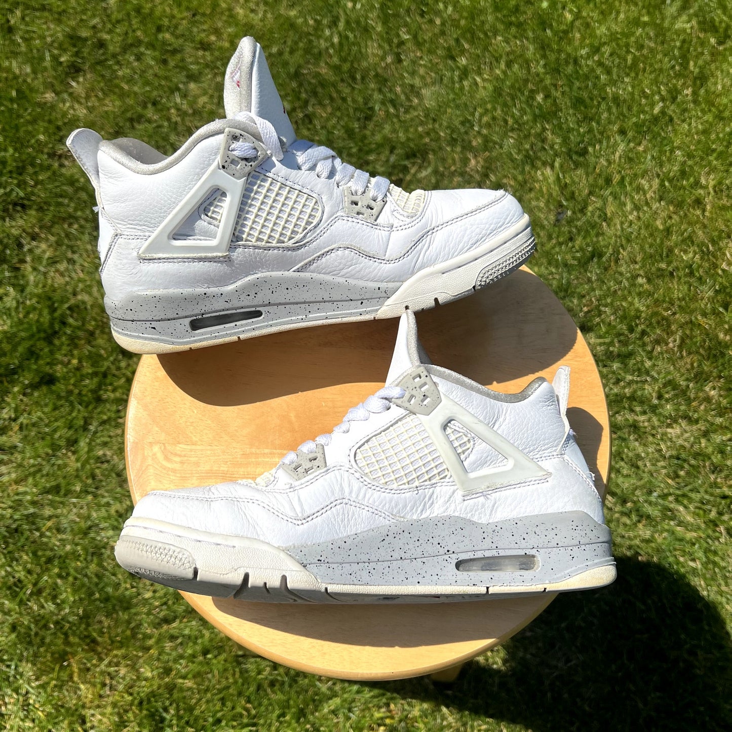 Air Jordan 4 Retro GS White Oreo Men's Shoes - Size 7