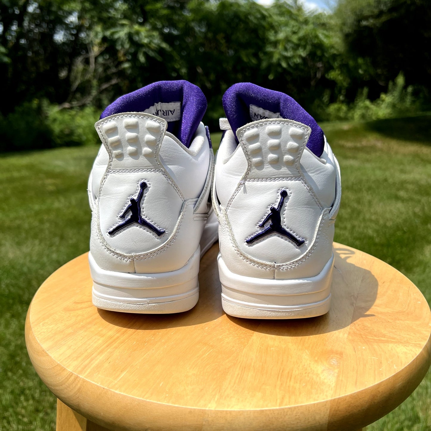 Air Jordan 4 Retro Purple Metallic Men's Shoes - Size 9