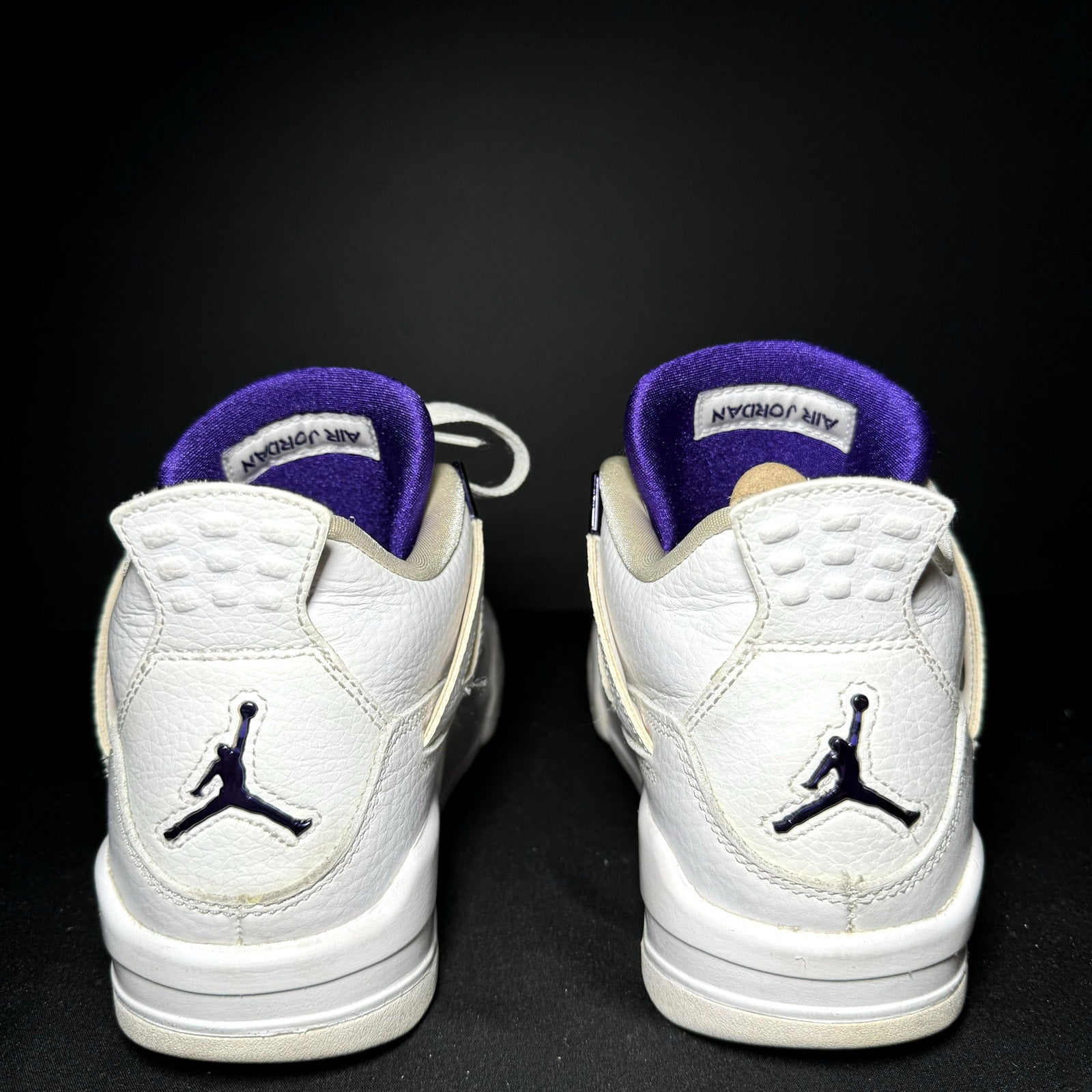 Air Jordan 4 Retro GS Purple Metallic Kids Shoes - Size 6