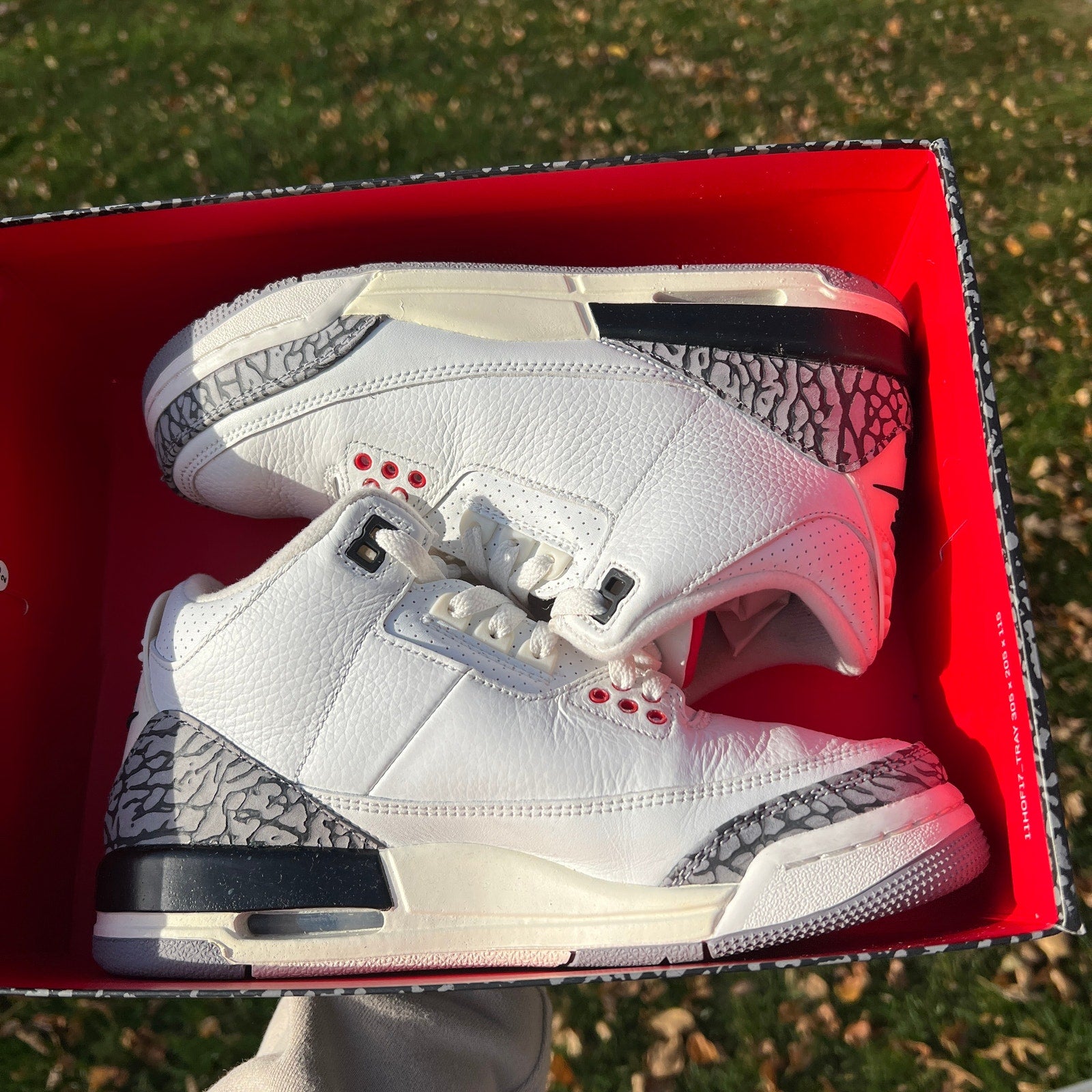 Air Jordan 3 Retro GS White Cement Reimagined Kids Shoes - Size 6.5