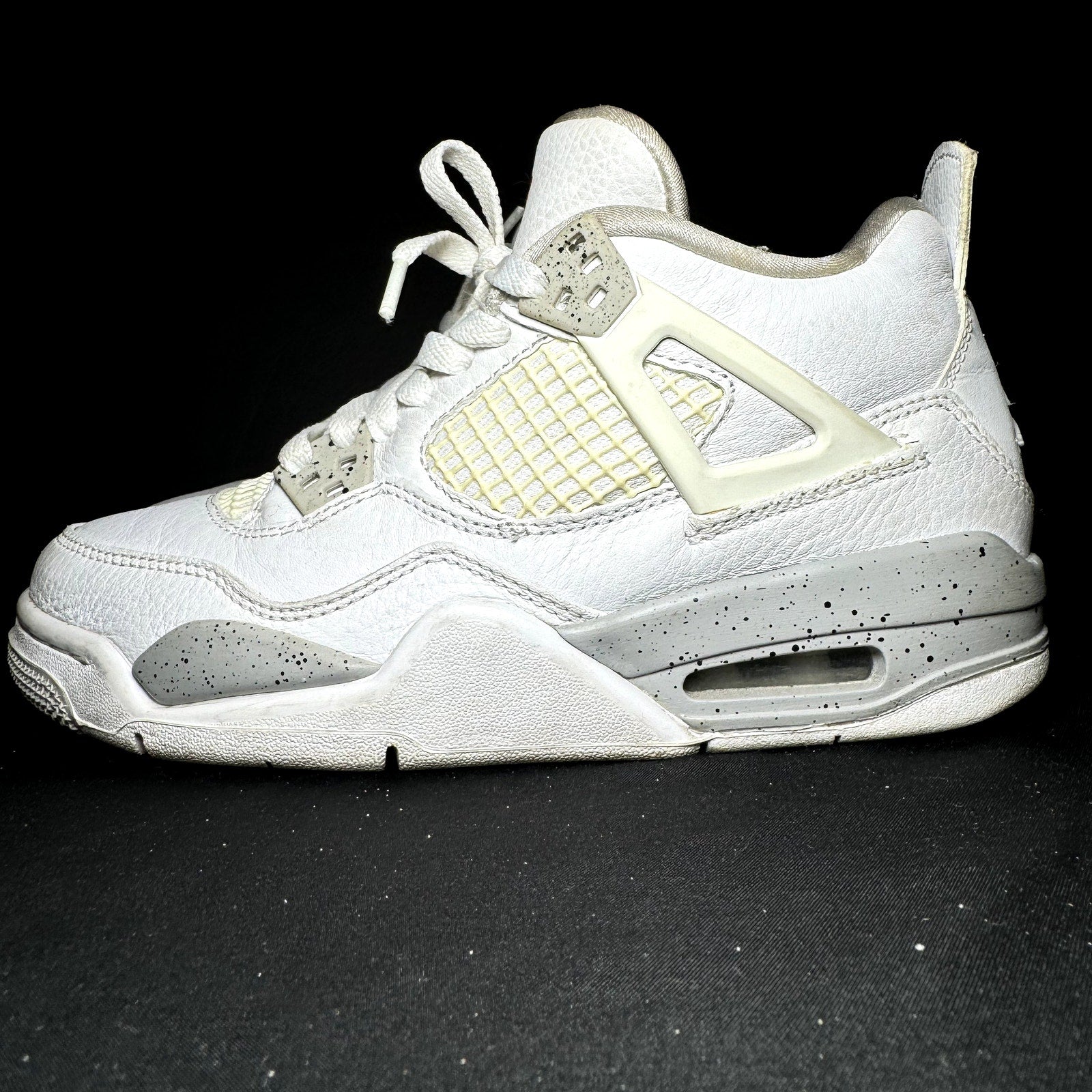 Air Jordan 4 Retro GS White Oreo Men's Shoes - Size 4.5