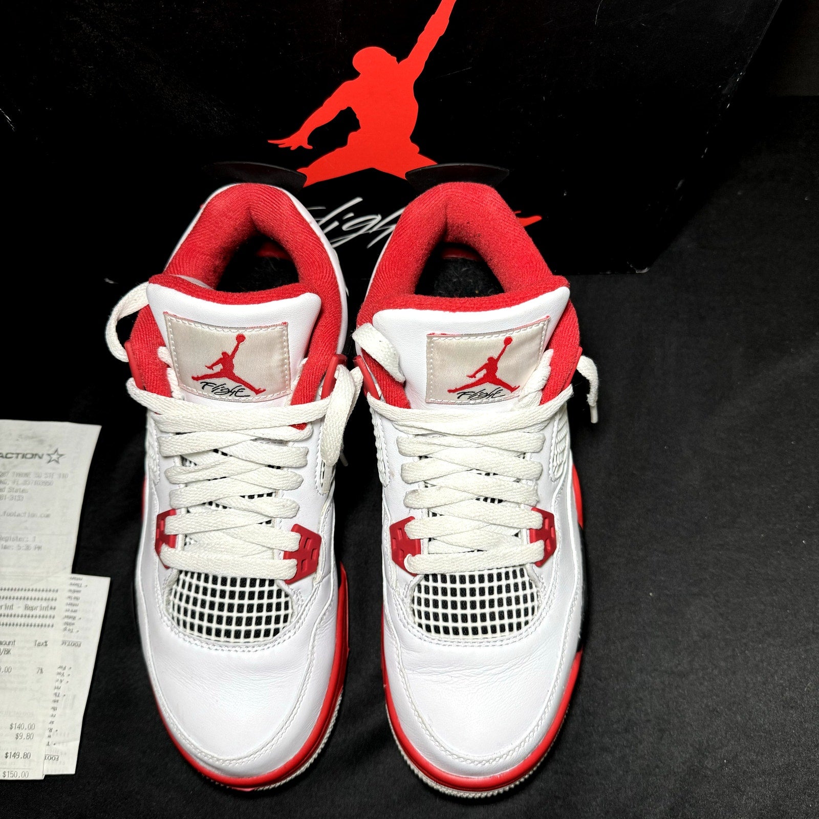 Air Jordan 4 Retro OG GS Fire Red 2020 Kids Shoes - Size 7