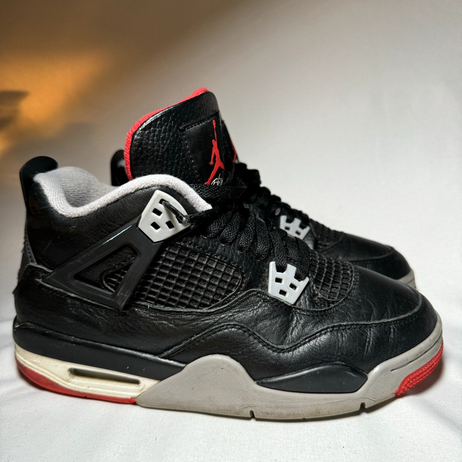 Air Jordan 4 Retro GS Bred Reimagined Kids Shoes - Size 7