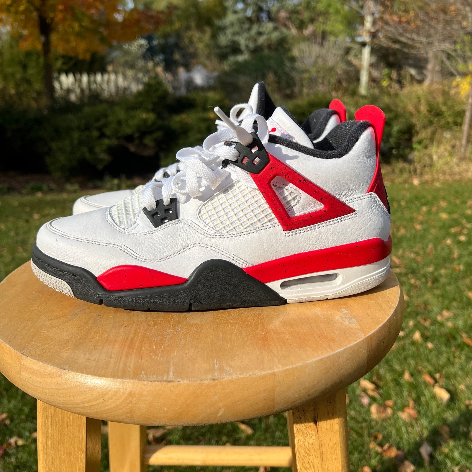 Air Jordan 4 Retro GS Red Cement Kids Shoes - Size 7