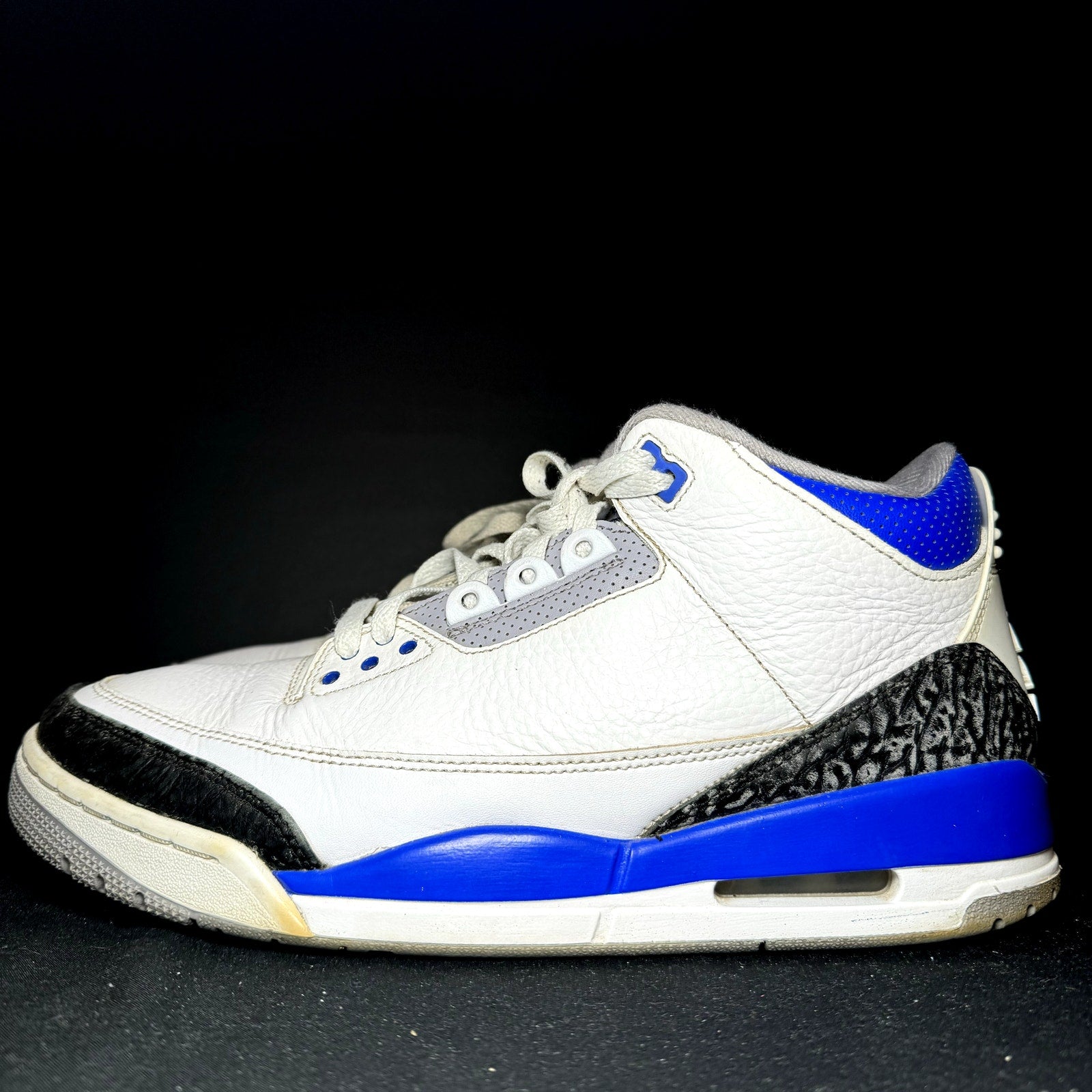 Air Jordan 3 Retro Racer Blue Men's Shoes - Size 10.5