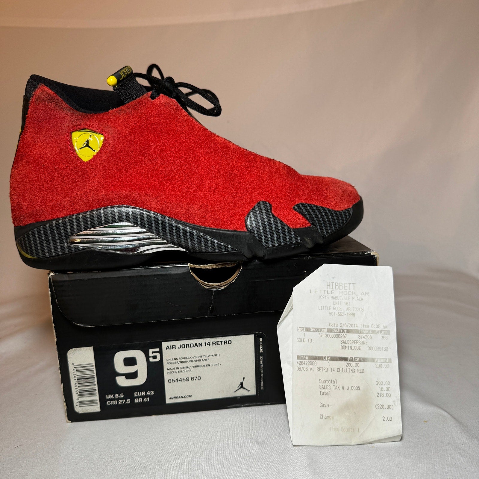 Air Jordan 14 Retro Ferrari Men's Shoes - Size 9.5