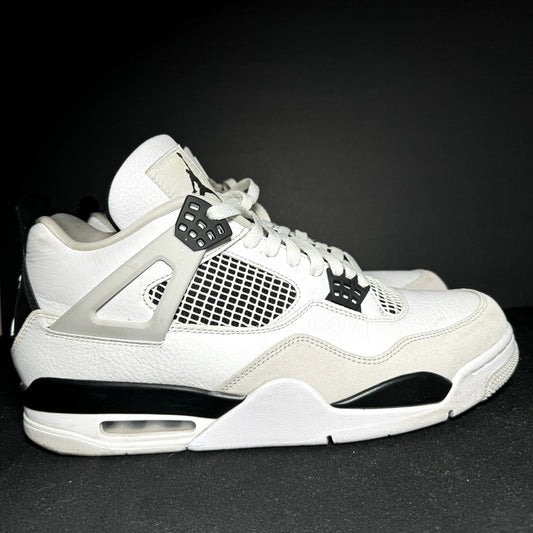 Air Jordan 4 Retro Military Black Men's Shoes - Size 12