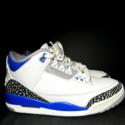 Air Jordan 3 Retro Racer Blue Men's Shoes - Size 7