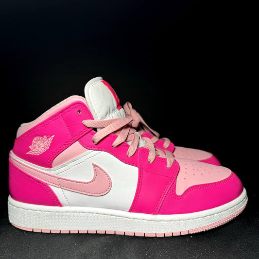 Air Jordan 1 Mid GS Fierce Pink Men's Shoes - Size 7