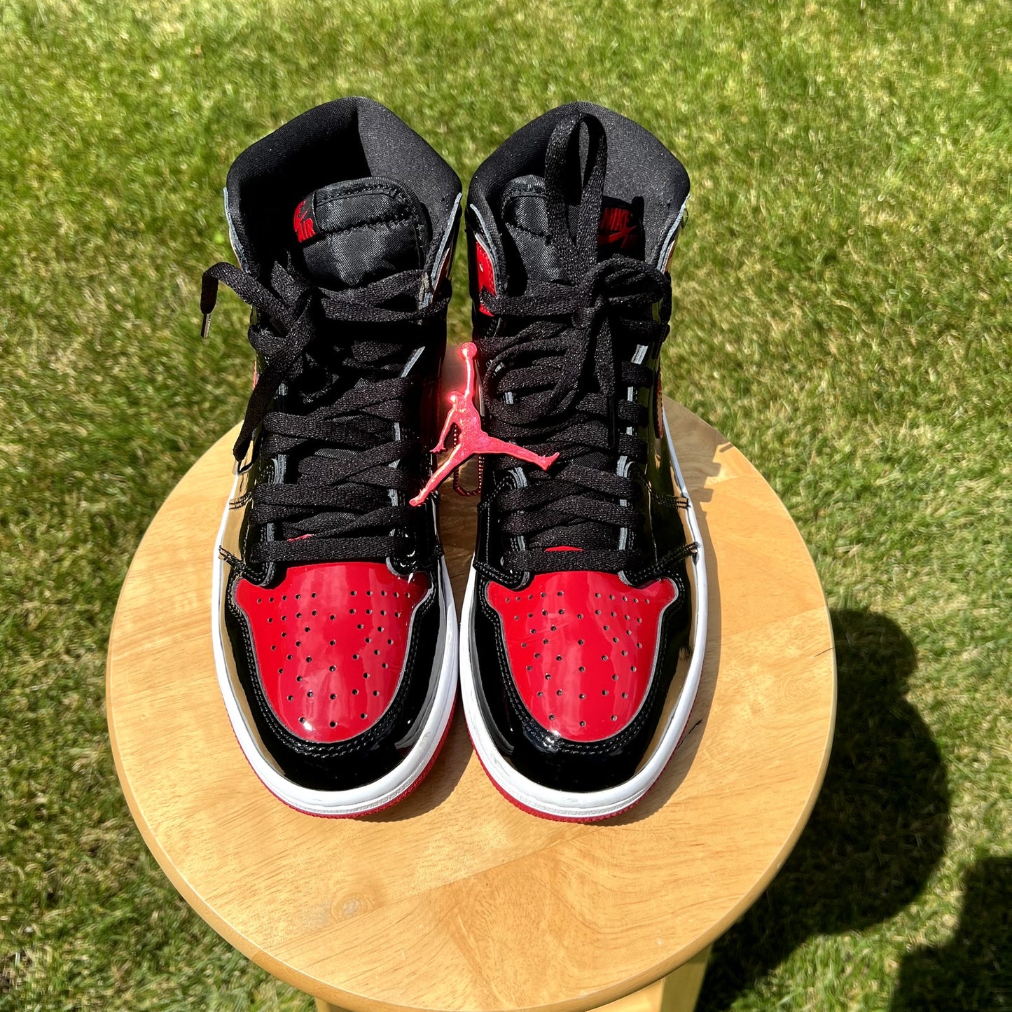 Air Jordan 1 Retro High OG Patent Bred Men's Shoes - Size 9