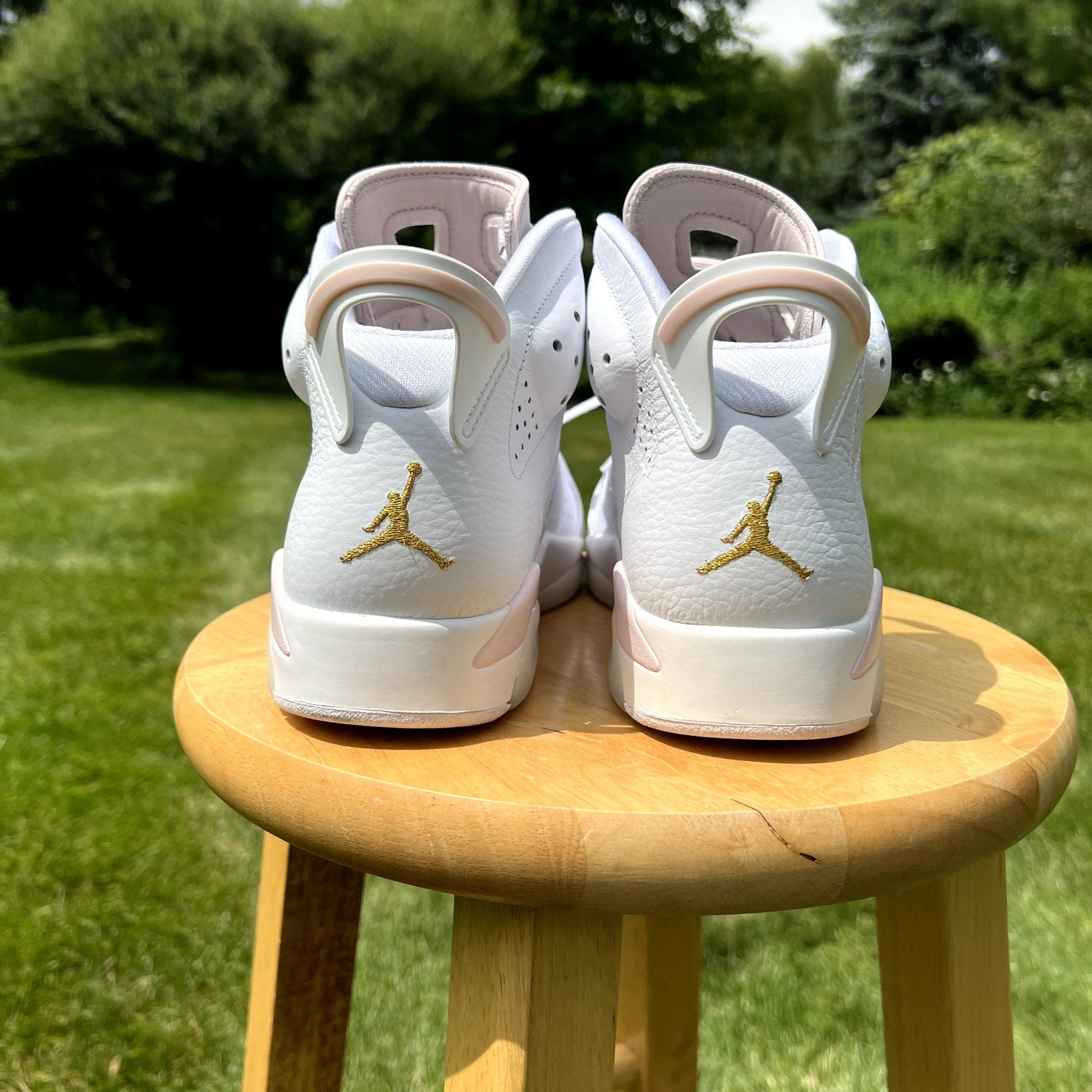 Wmns Air Jordan 6 Retro Gold Hoops Women's Shoes - Size 9.5