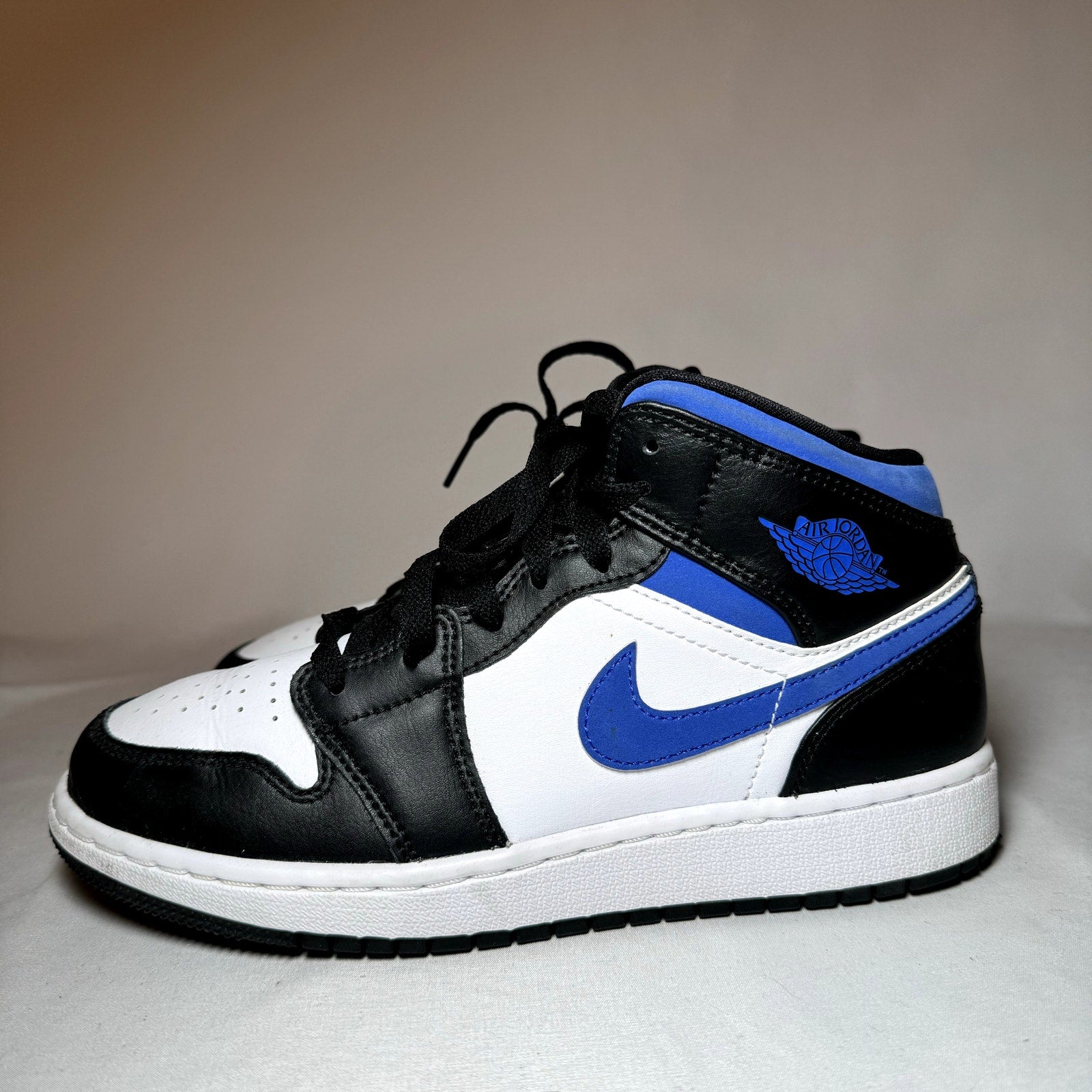 Air Jordan 1 Mid GS Racer Blue Kids Shoes - Size 5