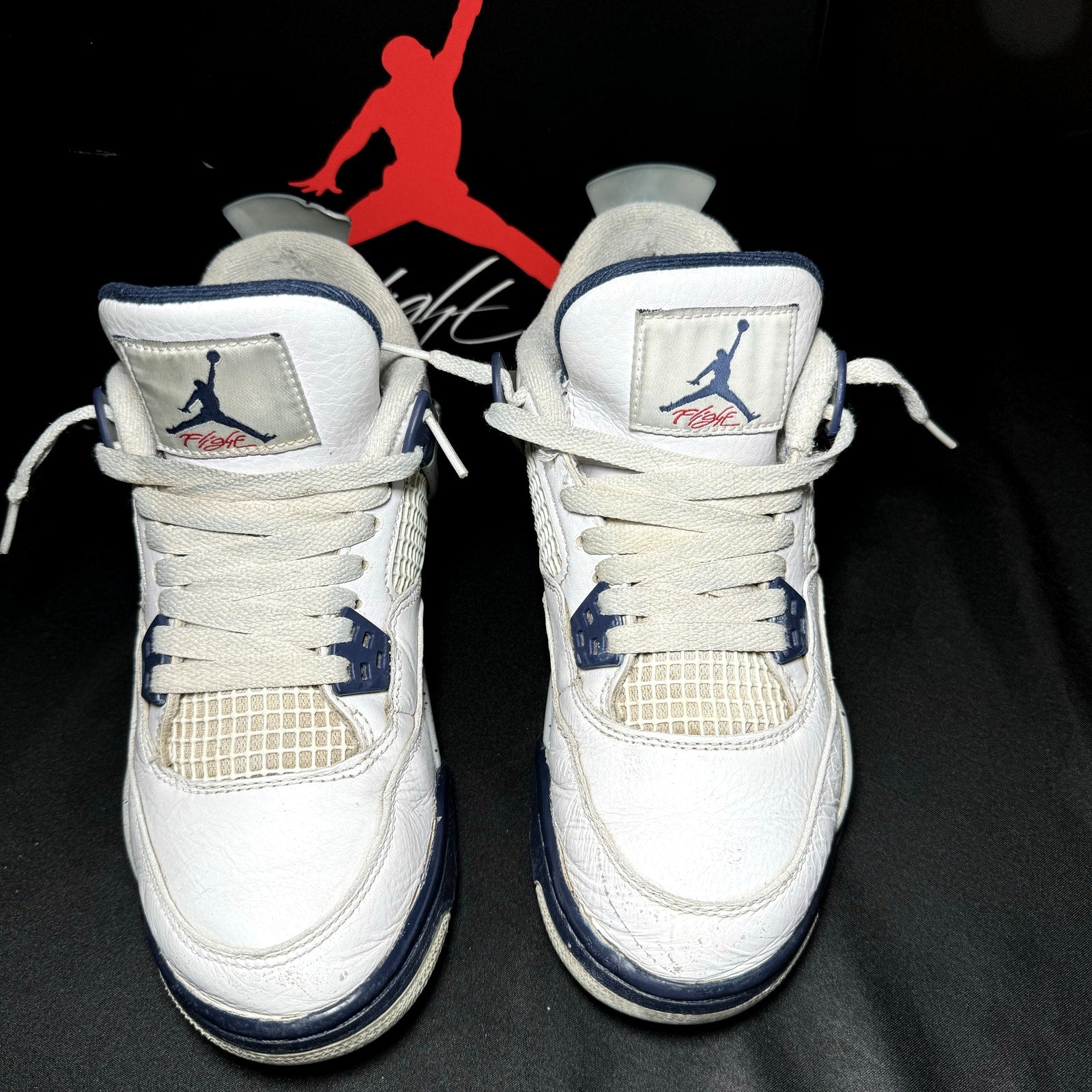 Air Jordan 4 Retro GS Midnight Navy Kids Shoes - Size 5